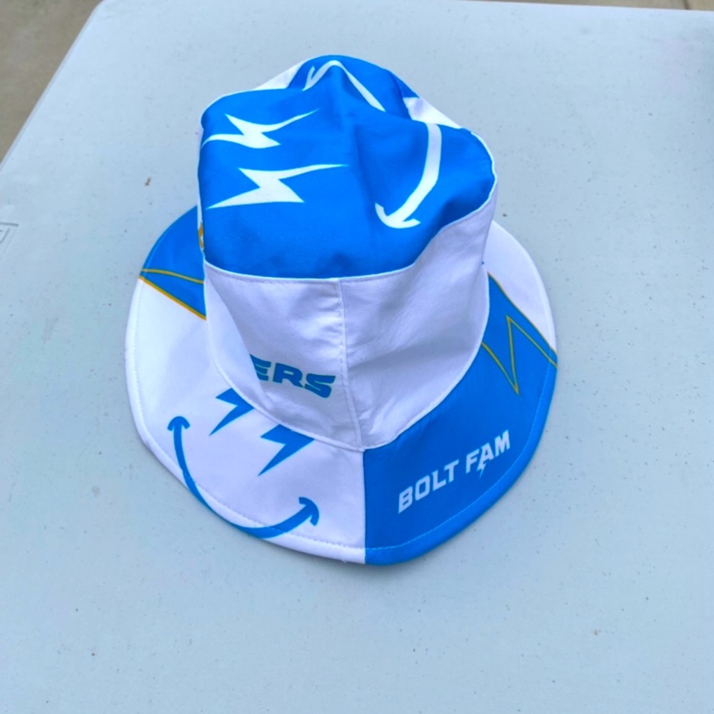 Los Angeles Chargers bucket hat.